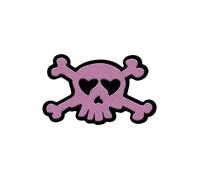 Patch Adhésif Crane Rose Coeur, Broderie Sticker, 5,1 X 8,2 Cm