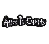 Patch Alice In Chain Noir Blanc 12x4cm Hard Rock Roll Écusson Thermocollant