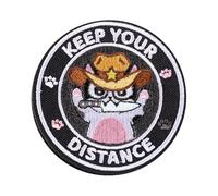 Patch amusant, 8 cm Patch de Morale de Chat Coloré Patchs Brodés Appliques d'Animaux Mignon pour Bricolage Sacs à Dos Harnais pour Chiens Vestes Jeans Chapeaux