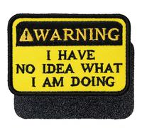 Patch Amusant À Crochets Et Boucles - Attention, Je Nai Aucune Idée De Ce Que Je Fais, 1 Patch Brodé Pour Sac À Dos, Harnais Pour Chien, Gilets, Vestes, Jeans, Chapeaux, Casques Taille UniqueNylon