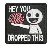 Patch Amusant,Patch Scratch en Motif-Hey You Dropped This,Patch Brodé avec Fermeture,pour Vêtements,Sac à Dos,Vestes,Harnais pour Chien,1 pièce