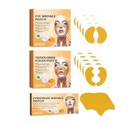 Patch Anti-Rides 3 pièces, Patch Anti-Rides pour le Front, Patchs Plis Nasolabiaux éclaircir les Ridules Arc Fondu Autocollants, Facial Mask, Pour Réduire Les Rides et Ridules Peau Lisse Visage