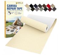 Tissu Autocollant Reparation, 8 x 160 cm Tissu Imperméable Autocollant, Extérieur Tissus Reparation Autocollant pour Canapés, Bateau, Tentes, Chaises, Longues, Bâche, Auvents, Parasol Beige