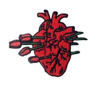 Patch Badge brodé de Tendrement blessé par l’amour coeur brisé par Rose Costume Broderie Patchs