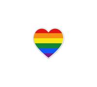 Patch Badge Ecusson Imprime Thermocollant Drapeau Coeur Arc En Ciel Lgbt