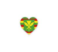 Patch Badge Ecusson Imprime Thermocollant Drapeau Coeur Hawaii Kanaka Maoli
