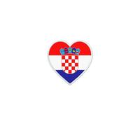 Patch Badge Ecusson Imprime Thermocollant Drapeau Coeur Hr Croatie