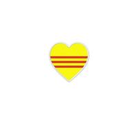 Patch Badge Ecusson Imprime Thermocollant Drapeau Coeur Vd Vietnam Du Sud