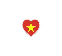 Patch Badge Ecusson Imprime Thermocollant Drapeau Coeur Vn Vietnam