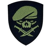 Patch Beret Skull 65 x 80 mm - Green