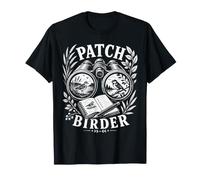 Patch Birder Jumelles d'observation des Oiseaux locaux Motif Art Populaire T-Shirt