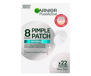 Patch Bouton Garnier Pimple Patch Pure Active 22x Invisible 8 Heures | Réduit L'Apparence des Boutons Cliniquement Prouvé Ultra-Fin Technologie Hydrocolloïde Vegan & Cruelty-Free Homme & Femme