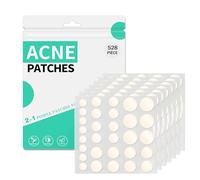 Patch Bouton Pimple Patch Hydrocolloïdal Patch Puissant, Appliquer 2 en 1 Patch Point Noir Jour et Nuit, Invisible Imperméable à l'eau Respirant Patch d'acné du Visage (528PCS)