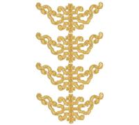 Patch brodé accessoires pour vêtements bricolage ensemble de 4 pièces (golden word "feng")