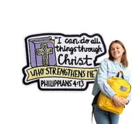 Patch brodé avec Jésus - Patch pour la | Coudre des écussons religieux avec des applications parfaites, destination de vêtements et décoration personnalisée