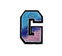 Patch brodé avec motif floral, 26 lettres multicolores à coudre sur des patchs de broderie 1,9-4,7 cm(ColorG)