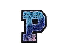 Patch brodé avec motif floral, 26 lettres multicolores à coudre sur des patchs de broderie 1,9-4,7 cm(ColorP)