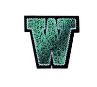 Patch brodé avec motif floral, 26 lettres multicolores à coudre sur des patchs de broderie 1,9-4,7 cm(ColorW)