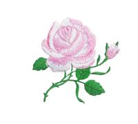 Patch brodé avec motif floral, Multicolor Rose Embroidery Iron On Sew On Patches For Clothing Applique DIY(B pink rose)