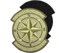 Patch brodé boussole militaire velkro - Rose des vents tactique vert olive - Idéal pour sacs à dos, vestes, vêtements, airsoft, scouts, survie, aventure 9 x 7,5 cm