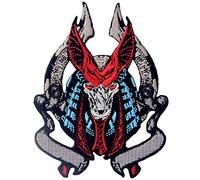 Patch brodé en forme de Anubis, Dieu de la vie après la mort Jackal Dieu en égyptien, à coudre ou à coller avec fer à repasser