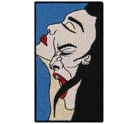 Patch brodé en forme de Crier en silence, à coudre ou à coller avec fer à repasser