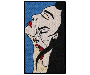 Patch brodé en forme de Crier en silence, à coudre ou à coller avec fer à repasser