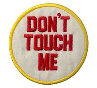 Patch brodé en forme de Don't Touch Me/Ne me touchez pas, à coudre ou à coller avec fer à repasser