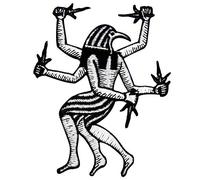 Patch brodé en forme de Horus, Dieu égyptien de la royauté et du ciel, à coudre ou à coller avec fer à repasser