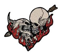 Patch brodé en forme de L'amour pour toujours ne part jamais jusqu'à la mort, à coudre ou à coller avec fer à repasser