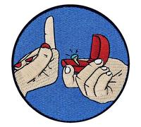 Patch brodé en forme de L'échec de l'amour, Amant perdant, à coudre ou à coller avec fer à repasser