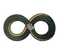 Patch brodé en forme de Ouroboros, Le symbole de l'infini, à coudre ou à coller avec fer à repasser