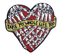 Patch brodé en forme de Prends ma main et toute ma vie, à coudre ou à coller avec fer à repasser
