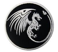 Patch brodé en forme de Symboles de dragon du pouvoir, à coudre ou à coller avec fer à repasser
