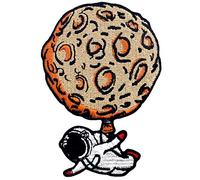 Patch brodé en forme de Voyage dans l'espace astronaute, Spaceman avec Balloon Planet, à coudre ou à coller avec fer à repasser