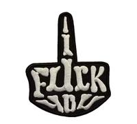 Patch brodé Fuck You Doigt | Patch Biker », Thermocollant pour gilet et gilets motorcycle, pour décoration de vêtements de moto, broderie sur Pilot Motorcycle, pour vestes de moto bricolage