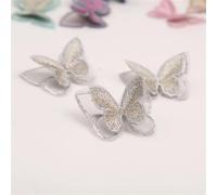 patch brodé Patch papillon brodé Double couche, 10 pièces, matériel fait à la main, vêtements, accessoires for cheveux, ingrédients(TH020-C)