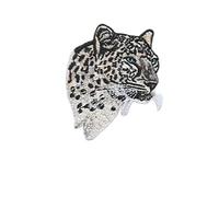 Patch Brodé Patchs brodés léopard, tigre, Lion, loup, for vêtements, appliqués, chapeau, manteau, robe, accessoires en tissu, autocollant Animal, 3 pièces(01 leopard)