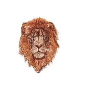 Patch Brodé Patchs brodés léopard, tigre, Lion, loup, for vêtements, appliqués, chapeau, manteau, robe, accessoires en tissu, autocollant Animal, 3 pièces(02 lion)