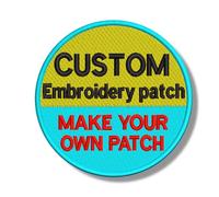 Patch brodé personnalisable avec votre nom/logo/image/conception, plusieurs tailles disponibles, crochet et boucle/point/thermo-adhésif, adapté aux vêtements, vestes, casquettes