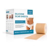 patch cicatrice silicone, silicone scar tape, feuille silicone cicatrice 4cm x 1,5m rouleau autocollant découpable imperméable pour césarienne, chirurgie, brûlure et marques d’acné