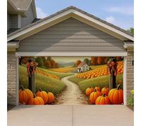 Patch citrouilles pour porte de garage - Décoration d'automne rustique - Décoration d'automne rustique - Orange vif - Décoration d'Halloween extérieure - Moisson saisonnière - Accents d'intérieur