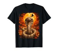 Patch Cobra Snake Mummy dans Une Citrouille effrayante pour Halloween Night T-Shirt Graphique avec Valeur