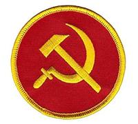Patch communiste de l'USSR (7,6 cm) crochet + boucle brodé badge marteau et faucille logo de l'Union soviétique russie militaire morale tactique gilet airsoft