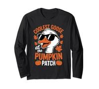 Patch « Coolest Goose at The Pumpkin » pour Halloween et Thanksgiving Manche Longue