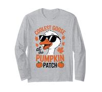 Patch « Coolest Goose at The Pumpkin » pour Halloween et Thanksgiving Manche Longue