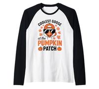 Patch « Coolest Goose at The Pumpkin » pour Halloween et Thanksgiving Manche Raglan