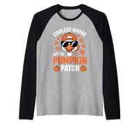 Patch « Coolest Goose at The Pumpkin » pour Halloween et Thanksgiving Manche Raglan