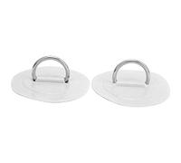 Patch D'anneau de Kayak Gonflable pour Bateau, 2 Pièces, Boucle Fixe en Acier Inoxydable, PVC Marin (Blanc)