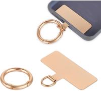 Patch D'attache De Téléphone, Universel Métal Languette D'attache De Téléphone Avec Anneau À Ressort Cordon De Remplacement Sans Adhésif Pour Téléphone Portable (Or)